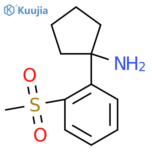 1-(2-methanesulfonylphenyl)cyclopentan-1-amine structure