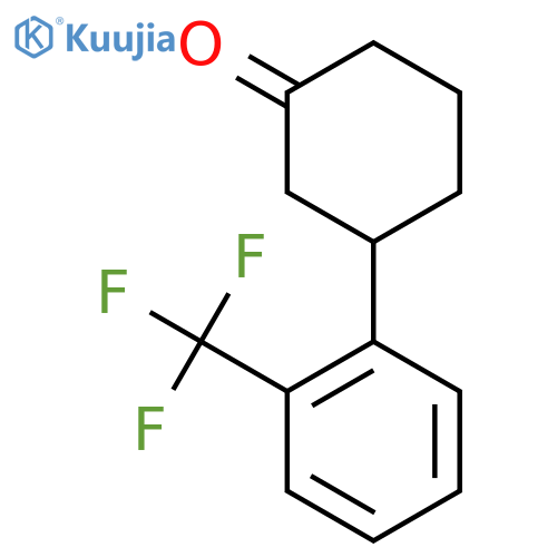 3-(2-(Trifluoromethyl)phenyl)cyclohexanone structure
