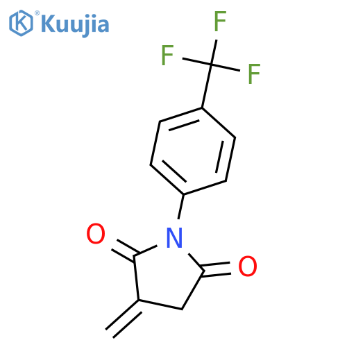 3-methylidene-1-4-(trifluoromethyl)phenylpyrrolidine-2,5-dione structure