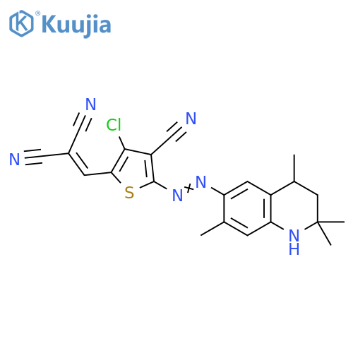 Propanedinitrile,[[3-chloro-4-cyano-5-[(1,2,3,4-tetrahydro-2,2,4,7-tetramethyl-6-quinolinyl)azo]-2-thienyl]methylene]- structure