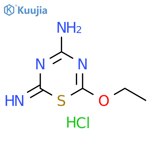 2H-1,3,5-Thiadiazin-4-amine, 6-ethoxy-2-imino-, hydrochloride (1:1) structure