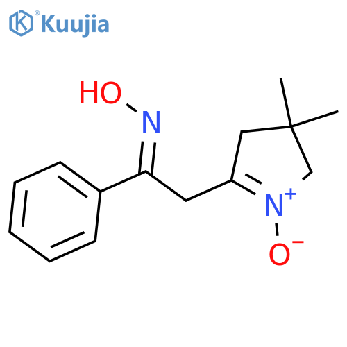 Ethanone, 2-(3,4-dihydro-3,3-dimethyl-1-oxido-2H-pyrrol-5-yl)-1-phenyl-, oxime structure