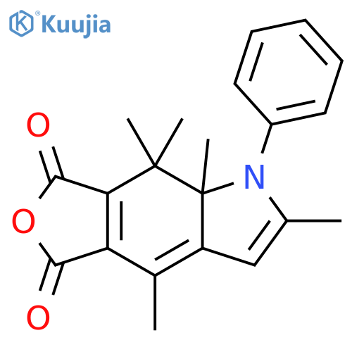 1H-Furo[3,4-f]indole-5,7-dione,8,8a-dihydro-2,4,8,8,8a-pentamethyl-1-phenyl- structure