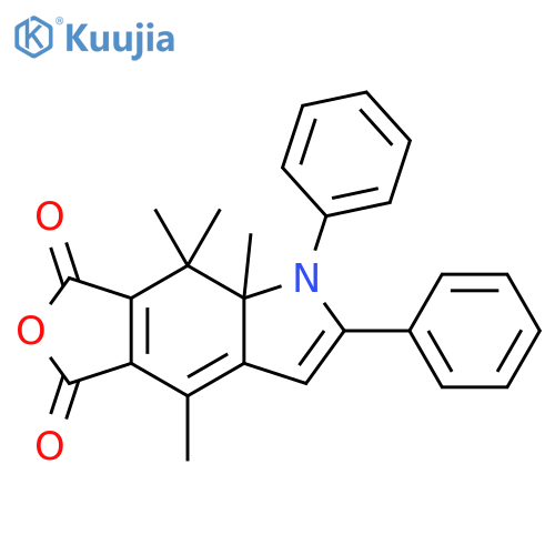1H-Furo[3,4-f]indole-5,7-dione,8,8a-dihydro-4,8,8,8a-tetramethyl-1,2-diphenyl- structure