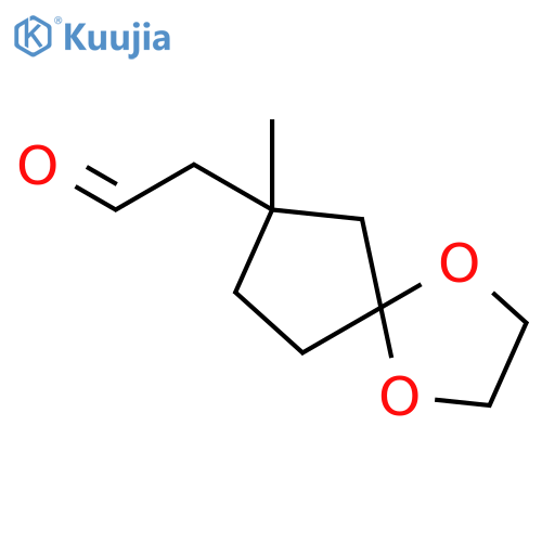 1,4-Dioxaspiro[4.4]nonane-7-acetaldehyde, 7-methyl- structure