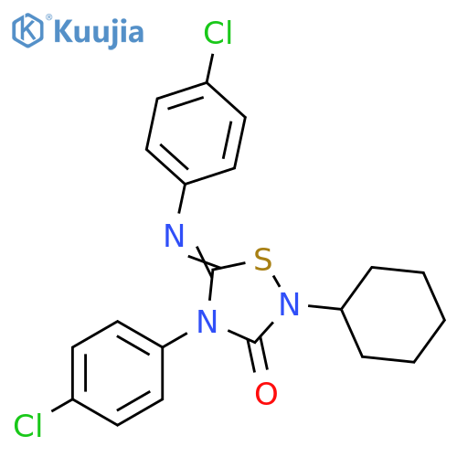 1,2,4-Thiadiazolidin-3-one,4-(4-chlorophenyl)-5-[(4-chlorophenyl)imino]-2-cyclohexyl- structure