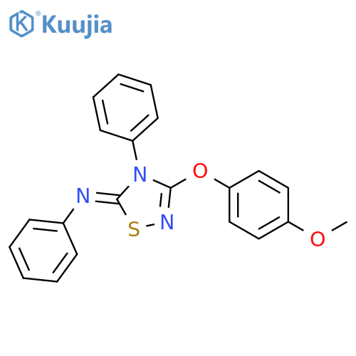 Benzenamine,N-[3-(4-methoxyphenoxy)-4-phenyl-1,2,4-thiadiazol-5(4H)-ylidene]- structure