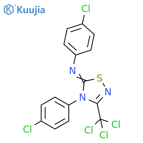Benzenamine,4-chloro-N-[4-(4-chlorophenyl)-3-(trichloromethyl)-1,2,4-thiadiazol-5(4H)-ylidene]- structure