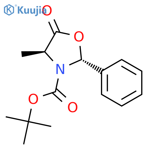 tert-Butyl (2R,4S)-4-Methyl-5-oxo-2-phenyloxazolidine-3-carboxylate structure