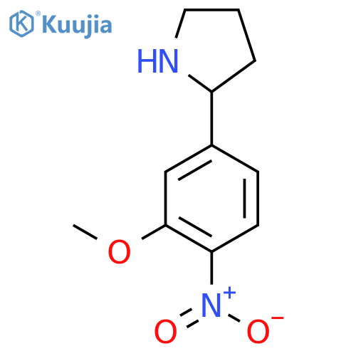 2-(3-methoxy-4-nitrophenyl)pyrrolidine structure