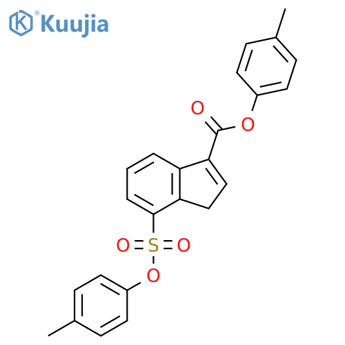 1H-Indene-3-carboxylic acid, 7-[(4-methylphenoxy)sulfonyl]-,4-methylphenyl ester structure