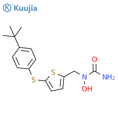 Urea,N-[[5-[[4-(1,1-dimethylethyl)phenyl]thio]-2-thienyl]methyl]-N-hydroxy- structure
