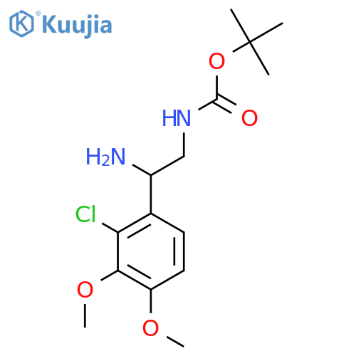tert-butyl N-2-amino-2-(2-chloro-3,4-dimethoxyphenyl)ethylcarbamate structure