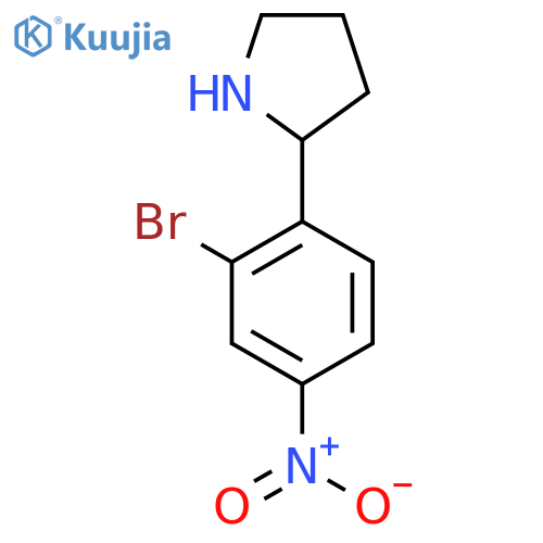 2-(2-bromo-4-nitrophenyl)pyrrolidine structure
