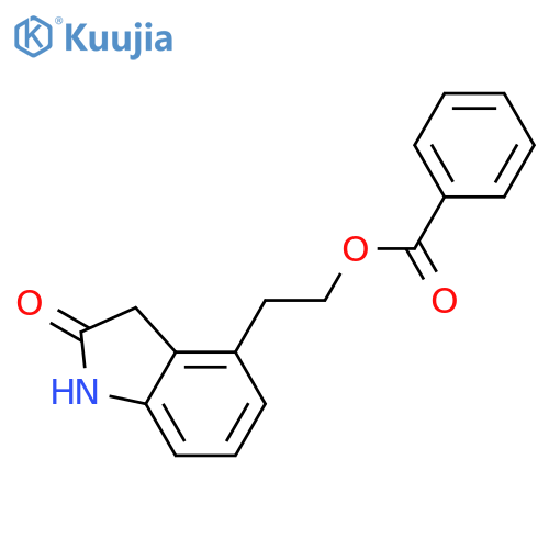 4-2-(Benzoyloxy)ethyl-1,3-dihydro-2H-indol-2-one structure