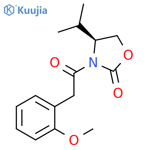 2-Oxazolidinone, 3-[(2-methoxyphenyl)acetyl]-4-(1-methylethyl)-, (S)- structure