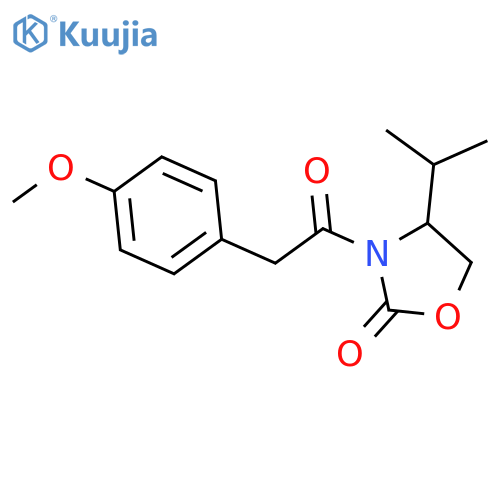 2-Oxazolidinone, 3-[(4-methoxyphenyl)acetyl]-4-(1-methylethyl)-, (S)- structure
