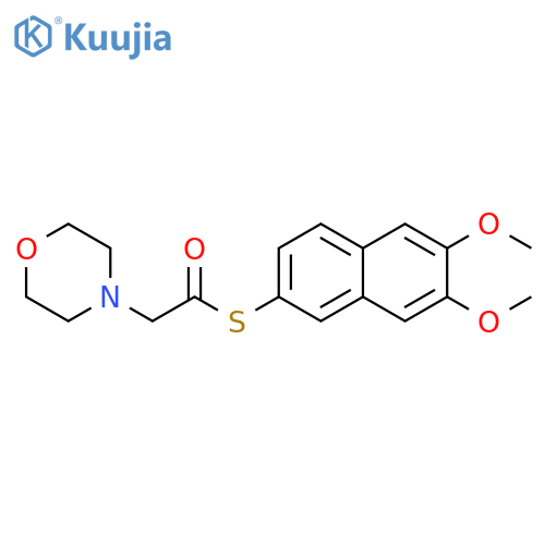 4-Morpholineethanethioic acid, S-(6,7-dimethoxy-2-naphthalenyl) ester structure