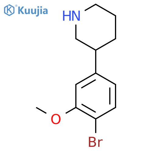 3-(4-bromo-3-methoxyphenyl)piperidine structure