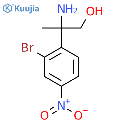2-amino-2-(2-bromo-4-nitrophenyl)propan-1-ol structure