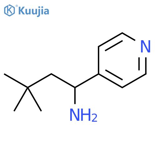 3,3-dimethyl-1-(pyridin-4-yl)butan-1-amine structure