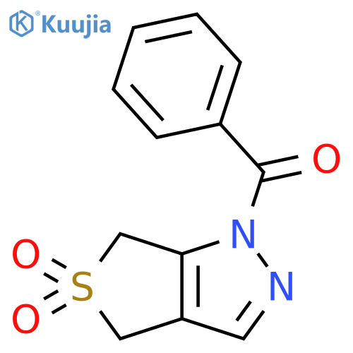 1H-Thieno[3,4-c]pyrazole, 1-benzoyl-4,6-dihydro-, 5,5-dioxide structure