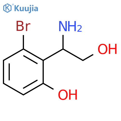 2-(1-amino-2-hydroxyethyl)-3-bromophenol structure