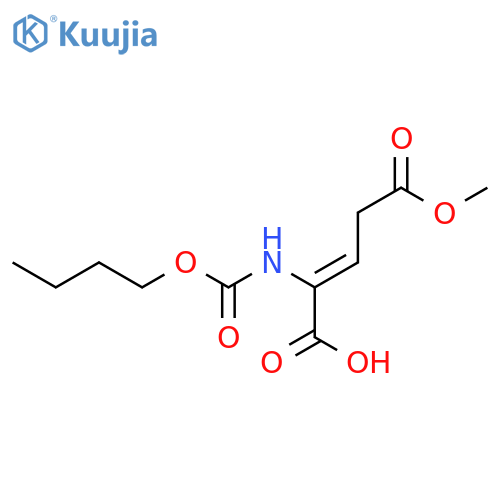 2-Pentenedioic acid, 2-[(butoxycarbonyl)amino]-, 5-methyl ester, (Z)- structure