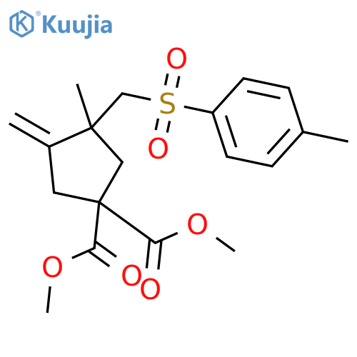 1,1-Cyclopentanedicarboxylic acid,3-methyl-4-methylene-3-[[(4-methylphenyl)sulfonyl]methyl]-, dimethylester structure