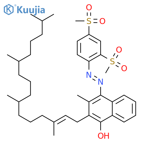 1-Naphthalenol,4-[[2,4-bis(methylsulfonyl)phenyl]azo]-3-methyl-2-(3,7,11,15-tetramethyl-2-hexadecenyl)- structure
