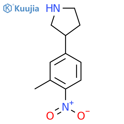 3-(3-methyl-4-nitrophenyl)pyrrolidine structure