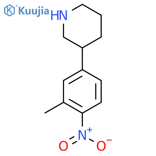 3-(3-methyl-4-nitrophenyl)piperidine structure