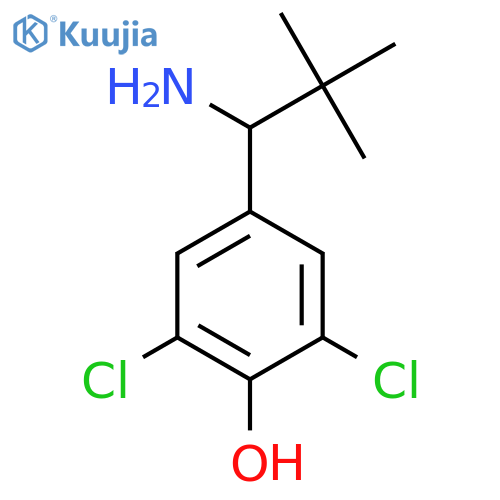 4-(1-Amino-2,2-dimethylpropyl)-2,6-dichlorophenol structure