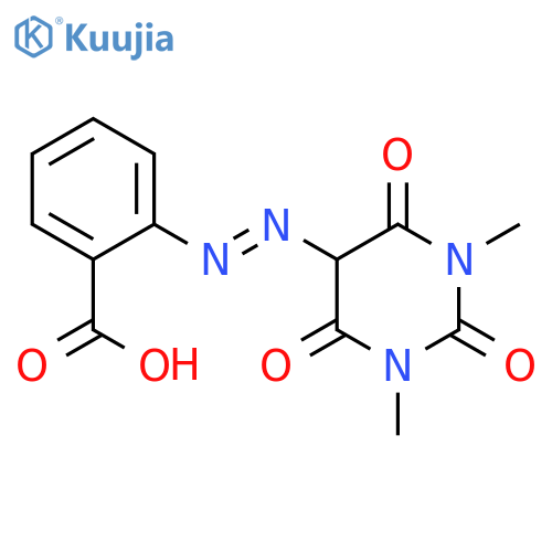 Benzoic acid, 2-[(hexahydro-1,3-dimethyl-2,4,6-trioxo-5-pyrimidinyl)azo]-, (E)- (9CI) structure