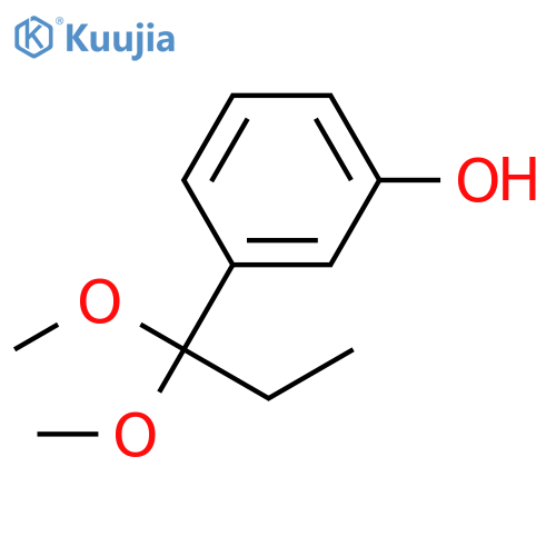 Phenol, 3-(1,1-dimethoxypropyl)- structure