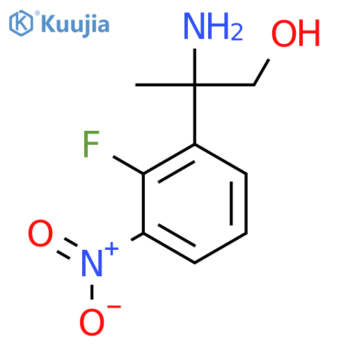 2-amino-2-(2-fluoro-3-nitrophenyl)propan-1-ol structure