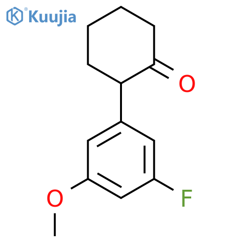 2-(3-Fluoro-5-methoxyphenyl)cyclohexan-1-one structure