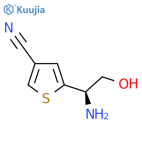 5-(1R)-1-amino-2-hydroxyethylthiophene-3-carbonitrile structure