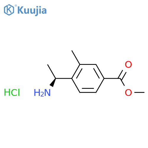 Methyl (S)-4-(1-aminoethyl)-3-methylbenzoate hydrochloride structure