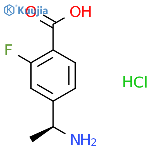 (S)-4-(1-Aminoethyl)-2-fluorobenzoic acid hydrochloride structure