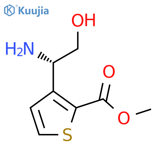 methyl 3-(1S)-1-amino-2-hydroxyethylthiophene-2-carboxylate structure
