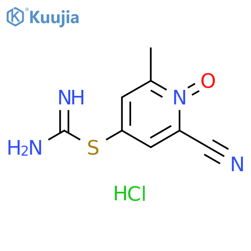 Carbamimidothioic acid, 2-cyano-6-methyl-1-oxido-4-pyridinyl ester,monohydrochloride structure