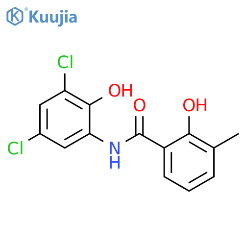Benzamide, N-(3,5-dichloro-2-hydroxyphenyl)-2-hydroxy-3-methyl- structure