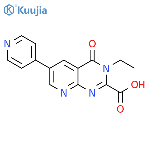 Pyrido[2,3-d]pyrimidine-2-carboxylic acid, 3-ethyl-3,4-dihydro-4-oxo-6-(4-pyridinyl)- structure