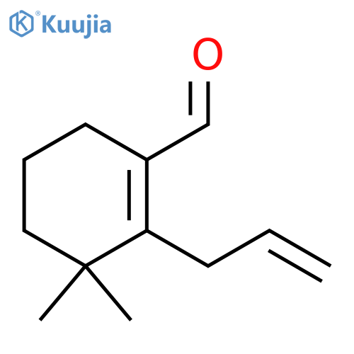 1-Cyclohexene-1-carboxaldehyde, 3,3-dimethyl-2-(2-propenyl)- structure