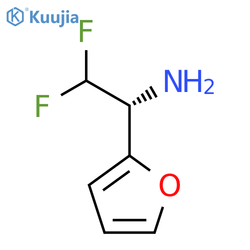 (1r)-2,2-Difluoro-1-(furan-2-yl)ethan-1-amine structure
