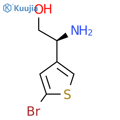 (2S)-2-amino-2-(5-bromothiophen-3-yl)ethan-1-ol structure