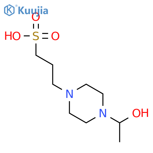 1-Piperazinepropanesulfonic acid, 4-(1-hydroxyethyl)- structure