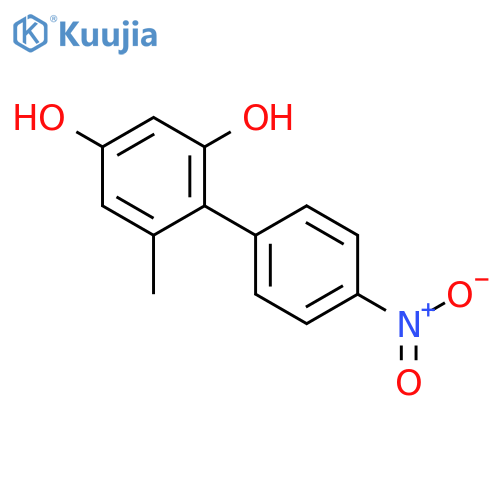 [1,1'-Biphenyl]-2,4-diol, 6-methyl-4'-nitro- structure