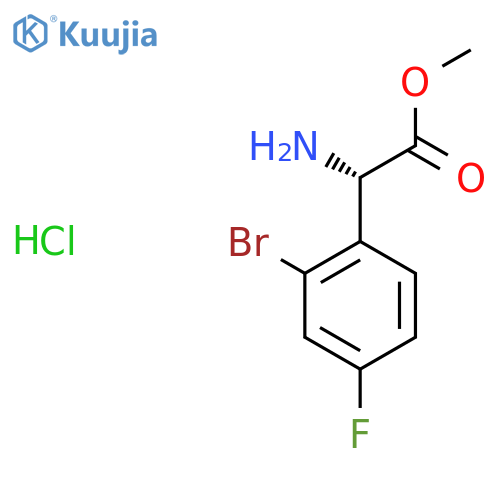 Methyl (2S)-2-amino-2-(2-bromo-4-fluorophenyl)acetate;hydrochloride structure